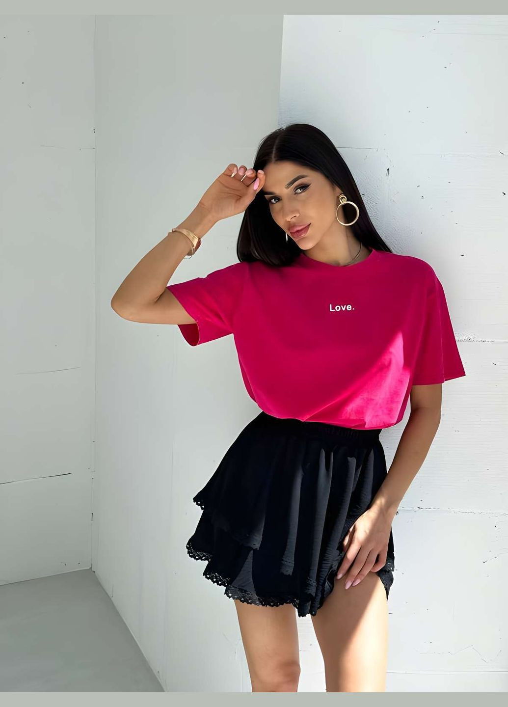 Жіноча біла коротка спідниця міні із мереживом No Brand (333651296)