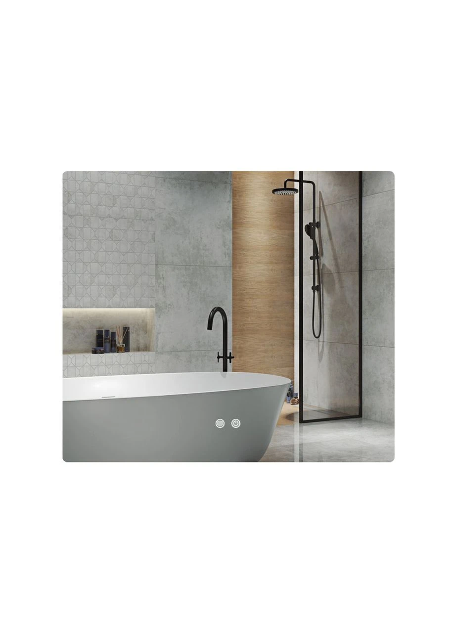 Дзеркало Taurus (TA2) 1200×800 мм з LED-підсвіткою Touch, з антизапотіванням, з диммером, рев. темп. кольору (3000-6500K) Qtap (395930341)