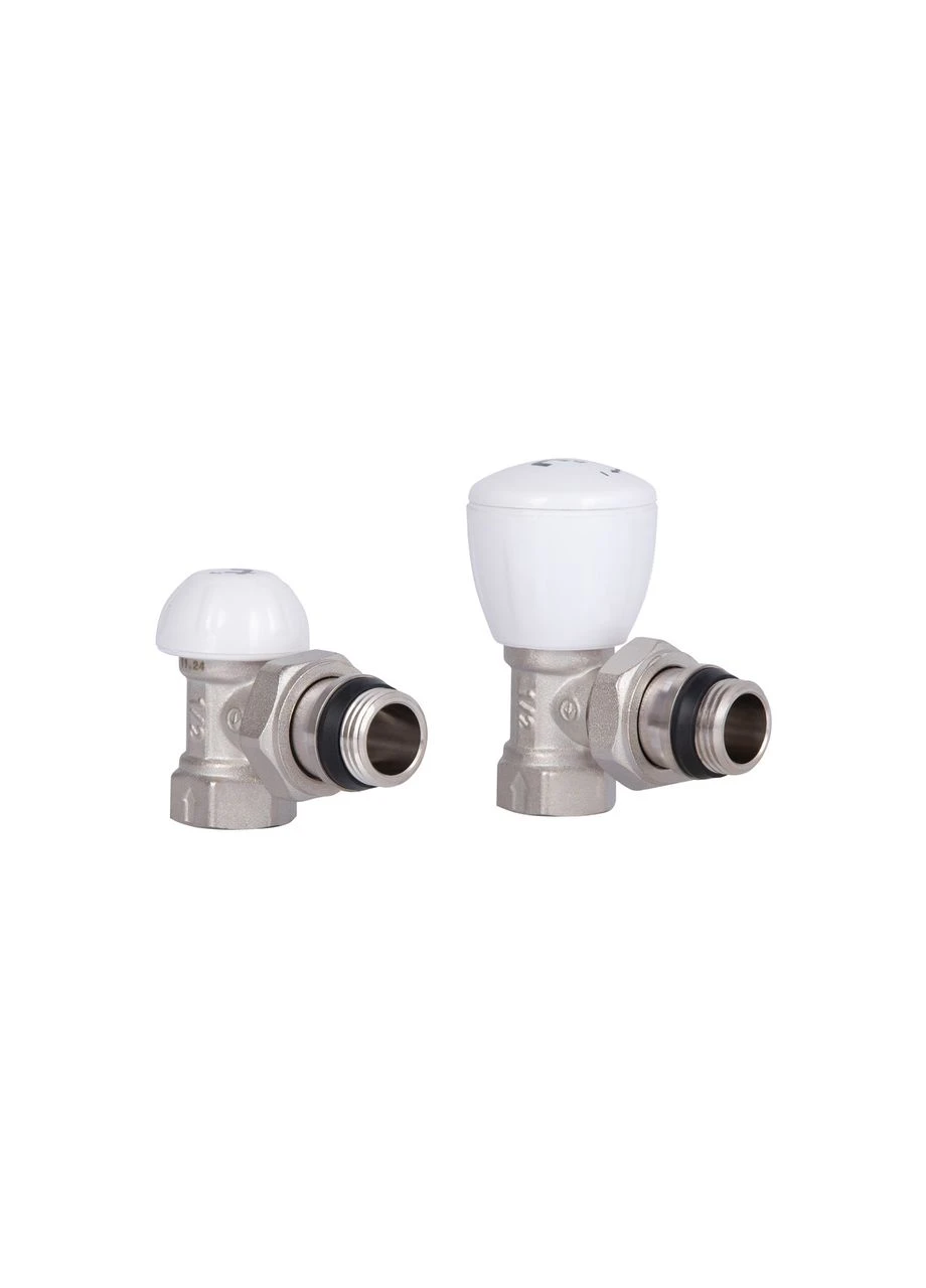 Комплект радиаторных кранов Standart 1/2" ВН угловой TAS232W15 Thermo Alliance (395933034)