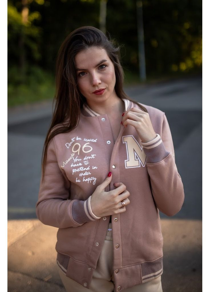 Бежева зимня бомбер жіночий hc (h001-8414-025-33) Носи своє