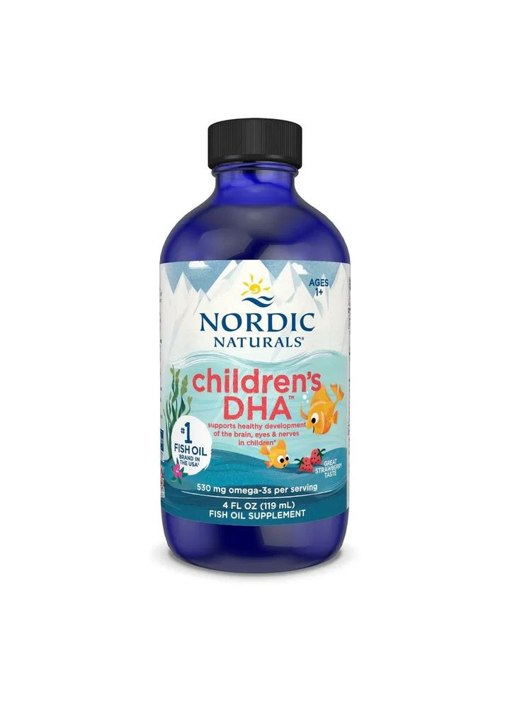 ДГК для дітей Children’s DHA Omega-3, смак полуниці, 530 мг, 119 мл Nordic Naturals (361118200)