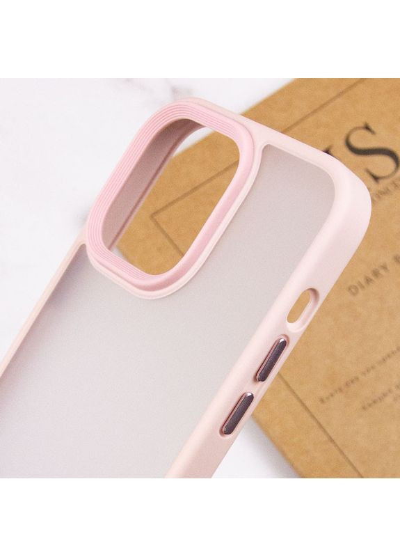 TPU+PC чохол Metal Buttons для Apple iPhone 14 Pro (6.1") Рожевий No Brand (370606103)