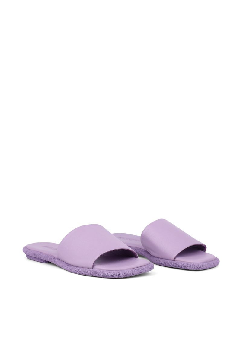 Фиолетовые женские шлепанцы 619-9870-804 фиолетовая кожа Attizzare