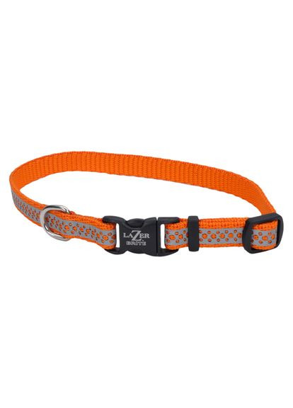 Светоотражающий ошейник для собак Lazer Brite Reflective Collar 1х2030 см оранжевые точки (76484331039) Coastal (279571171)