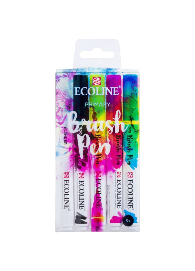 Набор кистей-ручек Ecoline Brushpen PRIMARY X 5цв. Royal Talens (362582861)