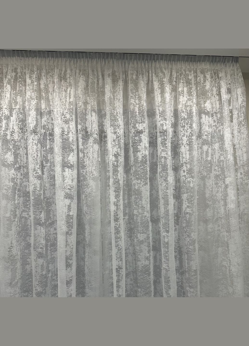 Тюль готовий пошитий на тісьму білого кольору з мармуровим дизайном розмір 500х270 см No Brand (299712227)