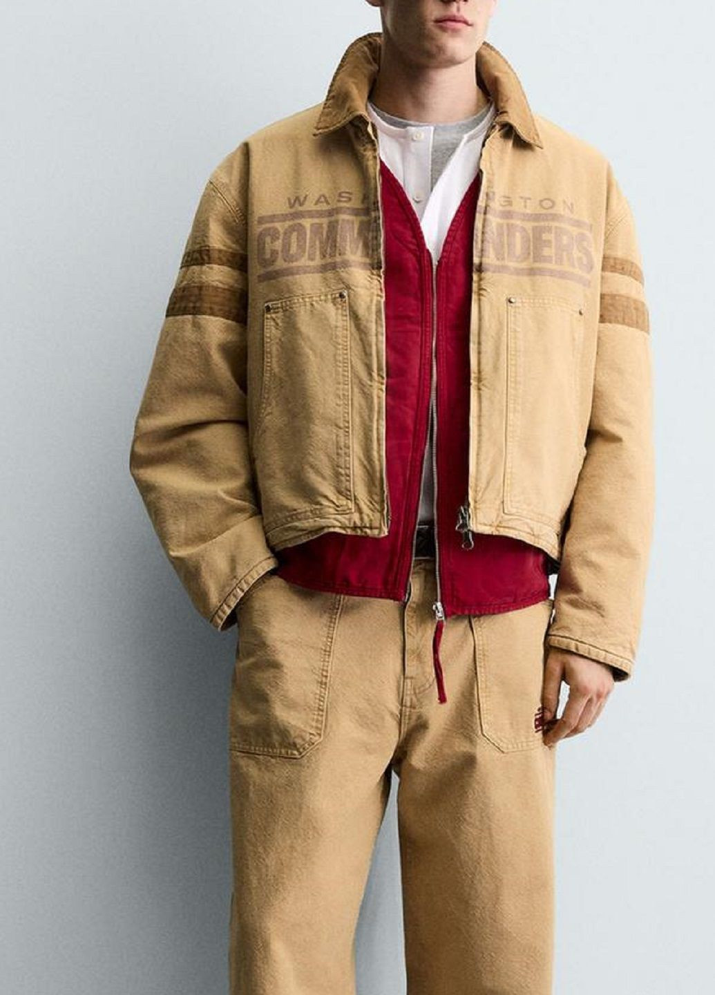 Темно-бежева демісезонна куртка Zara