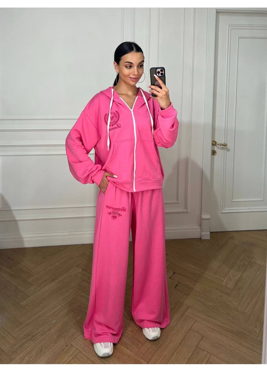 Женский спортивный костюм худые на молнии и широкие брюки. MonCher (351554772)