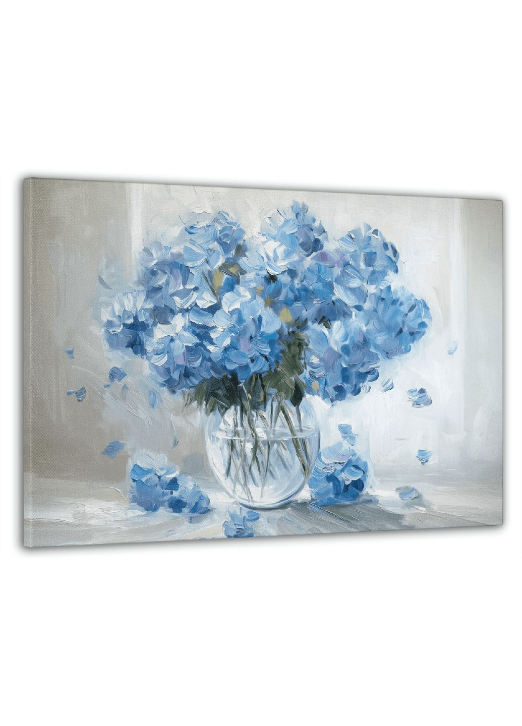Картина на стіну у вітальню/спальню "Ніжність синьої гортензії" 60x100 см MN10161 Mako (373272933)