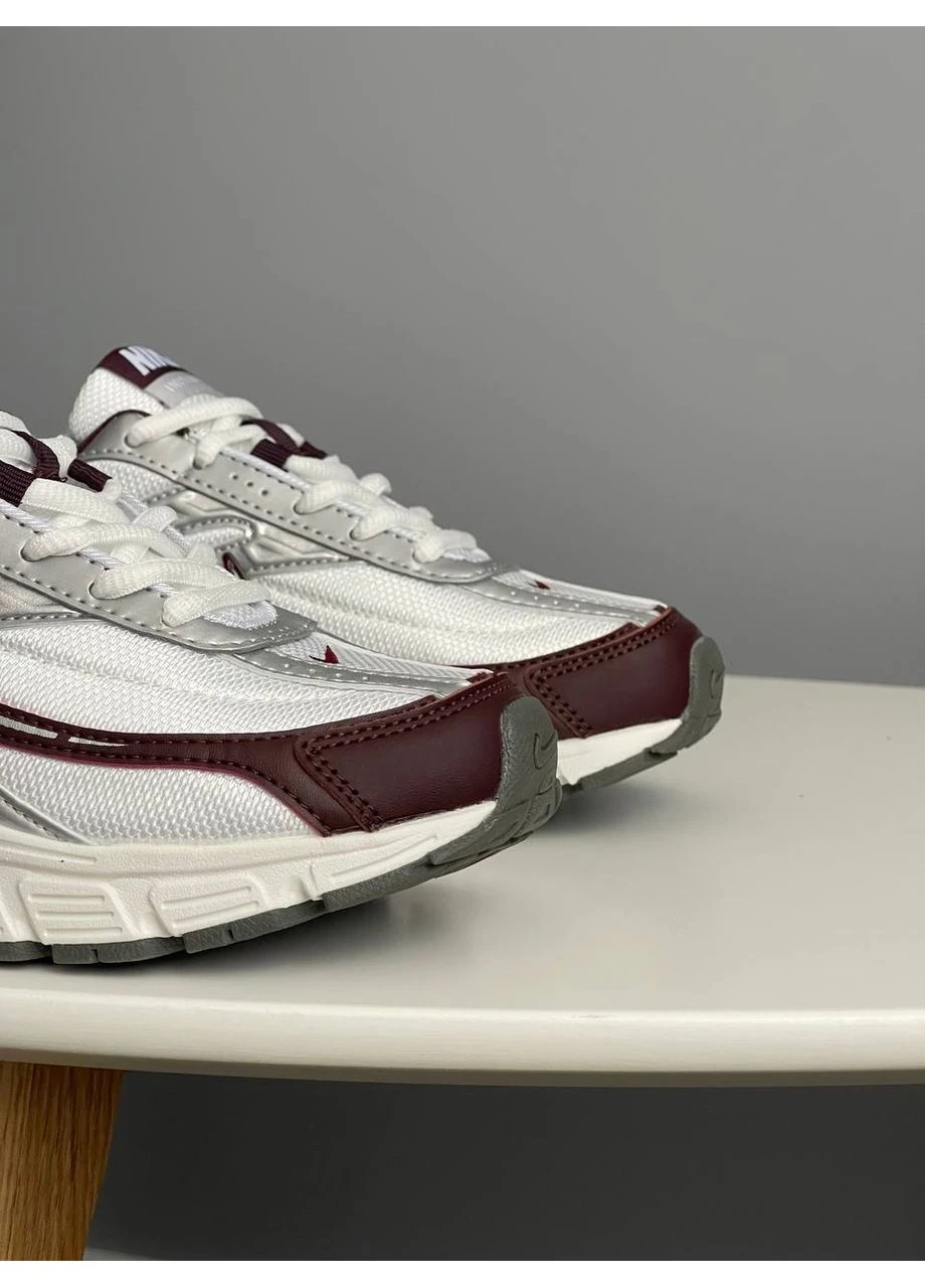 Білі кросівки чоловічі і жіночі nike initiator white burgundy crush | найк ініціатор білі демісезон No Brand