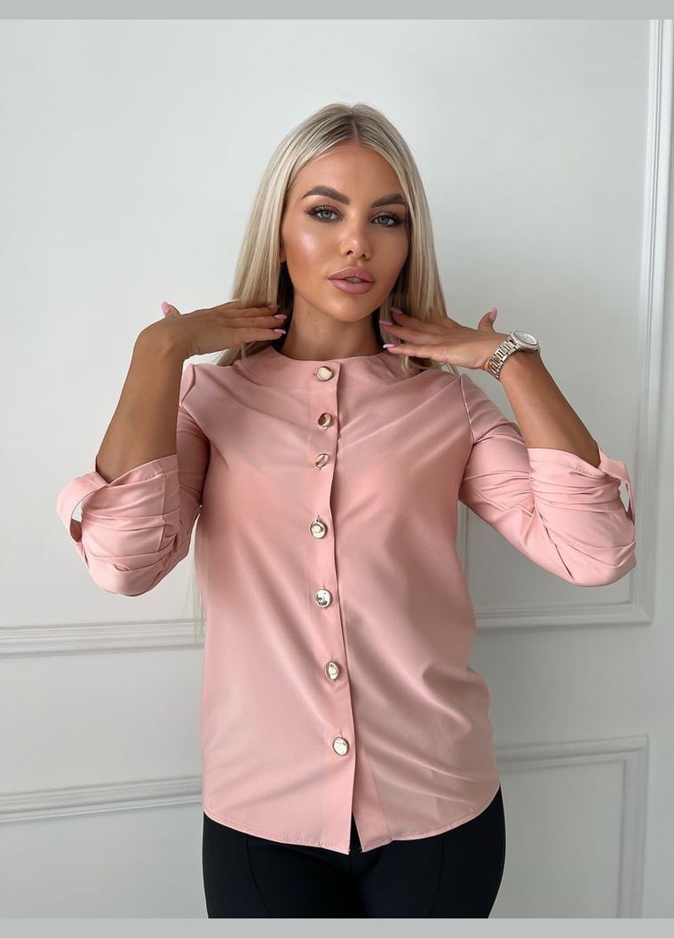 Рожева жіноча блузка софт колір пудра р.42/44 454150 New Trend
