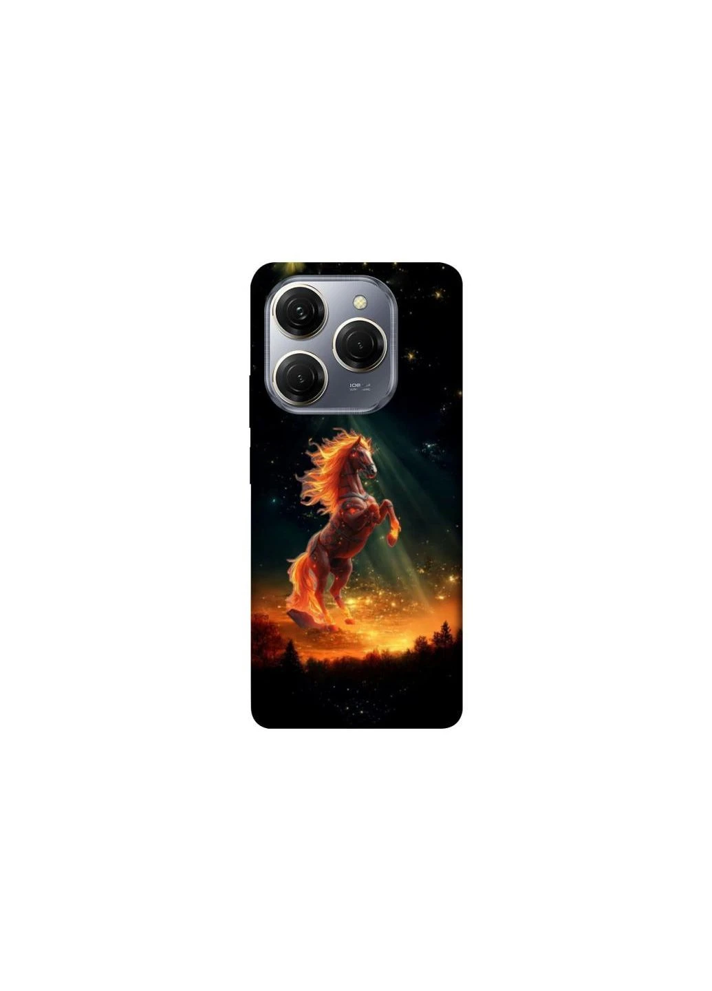 Чохол на TECNO Spark 20 Pro Red Fire Horse ver.2 Frontalka (375729663)