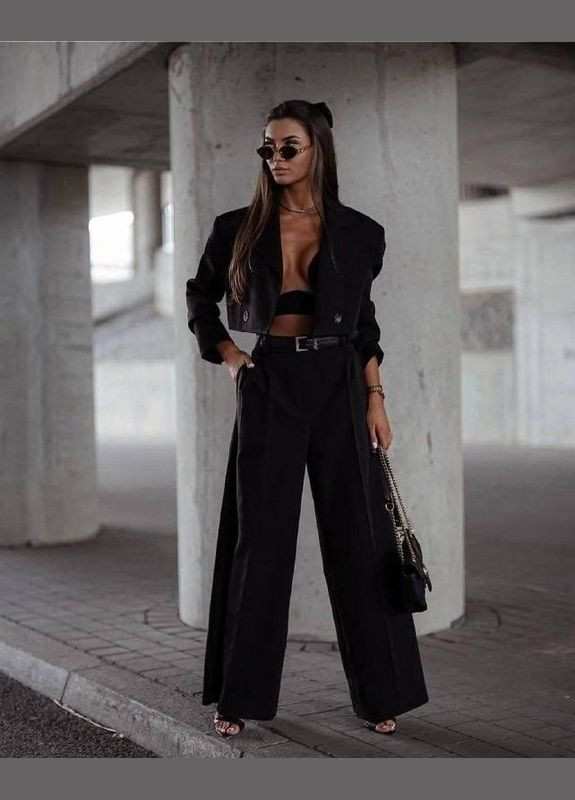 Костюм (вкорочений піджак+брюки) Fashion (340114313)