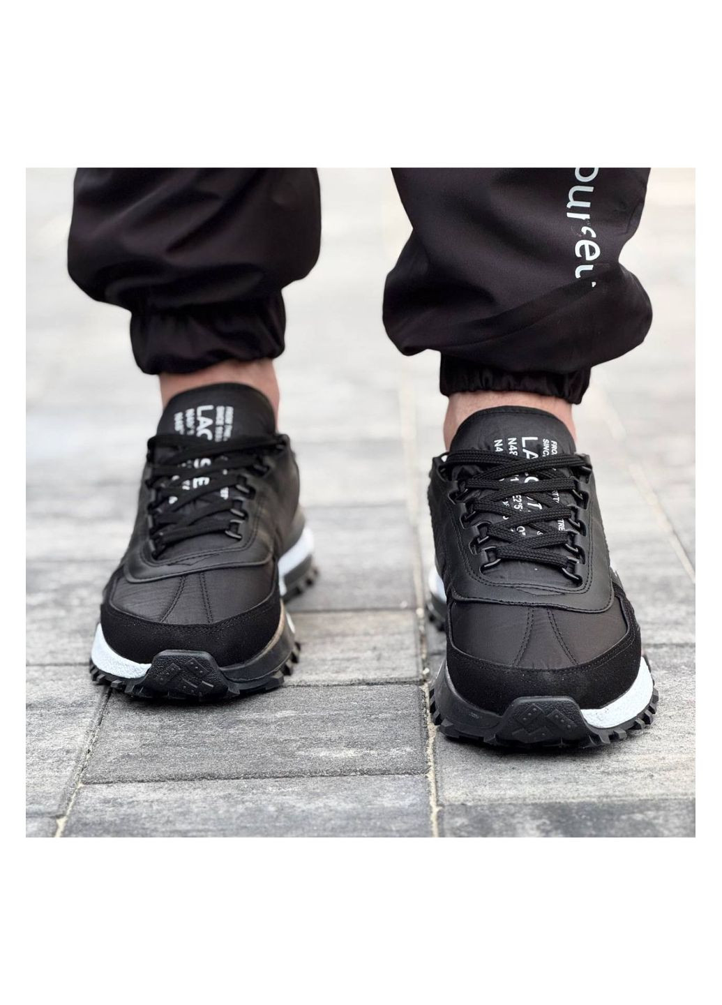 Черные демисезонные мужские кроссовки No Brand