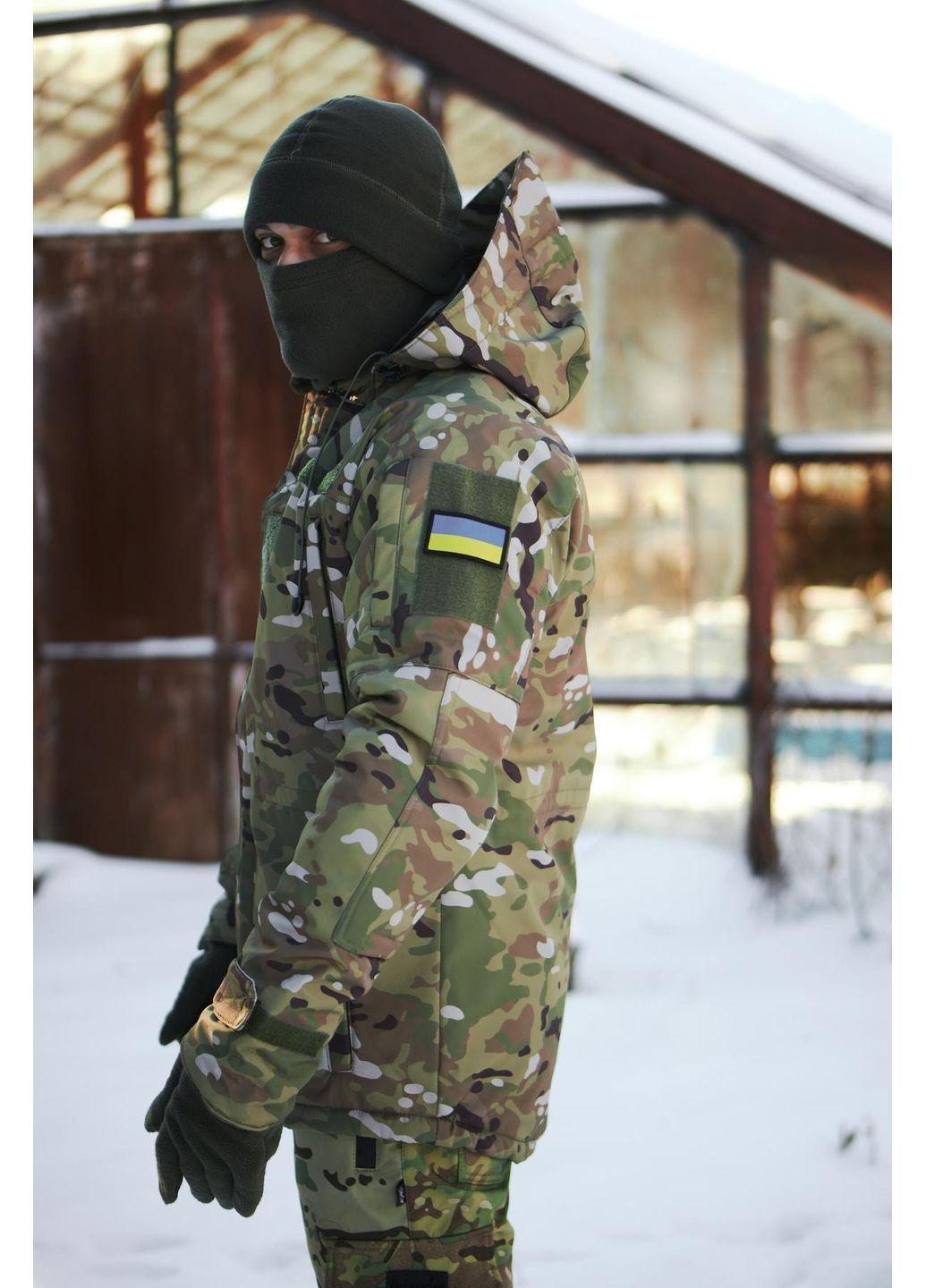Теплый зимний бушлат на синтепоне Single Sword в камуфляже мультикам + бесплатный ПОДАРОК на выбор Intruder Утеплений тактичний бушлат (370139792)