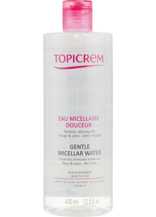 Мицеллярная вода для снятия макияжа Gentle Micellar Water Face & Eyes 400ml (666465-1121) Topicrem (368655911)