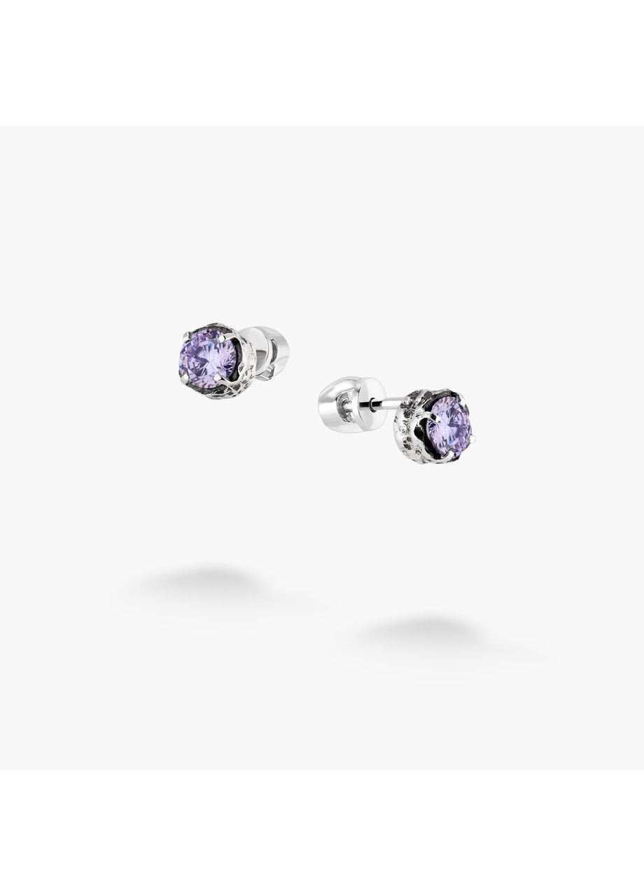 Пусети срібні Цефеїда Lavender 925 Zirkon Skifska Etnika (364202667)