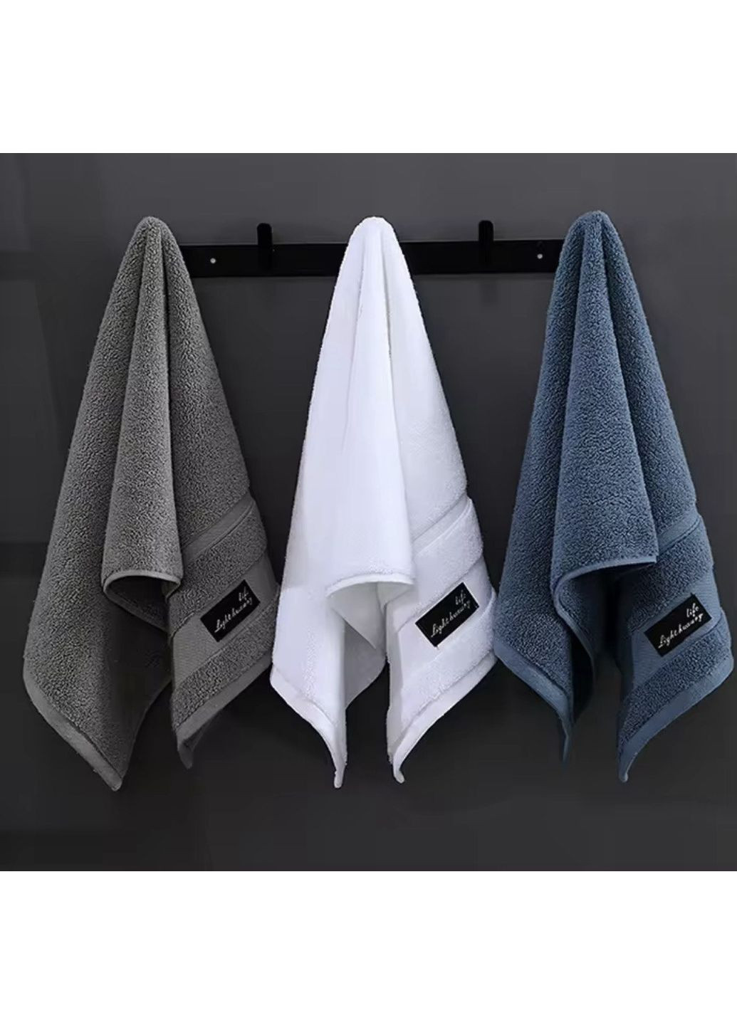 Набор ОРГАНИЧНЫХ полотенец 2в1 𝙃𝙤𝙢𝙚 𝘾𝙊𝙎𝙄𝙉𝙀𝙎𝙎 No Brand белый