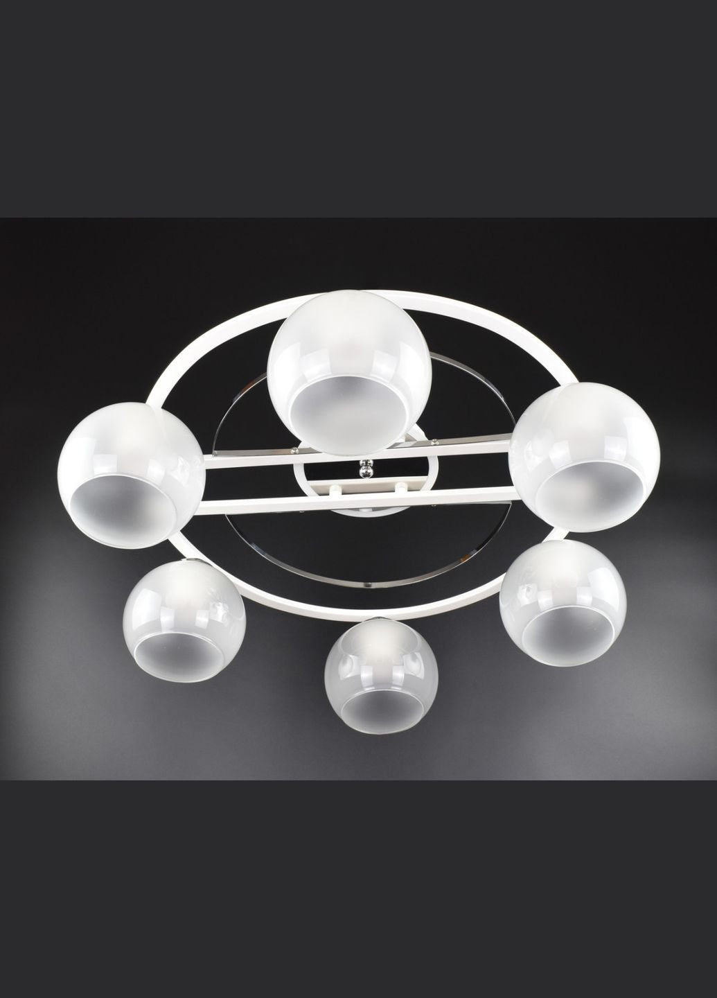 Люстра потолочная на 6 лампочек 26192 Белый 19х58х58 см. Sunnysky (364496469)