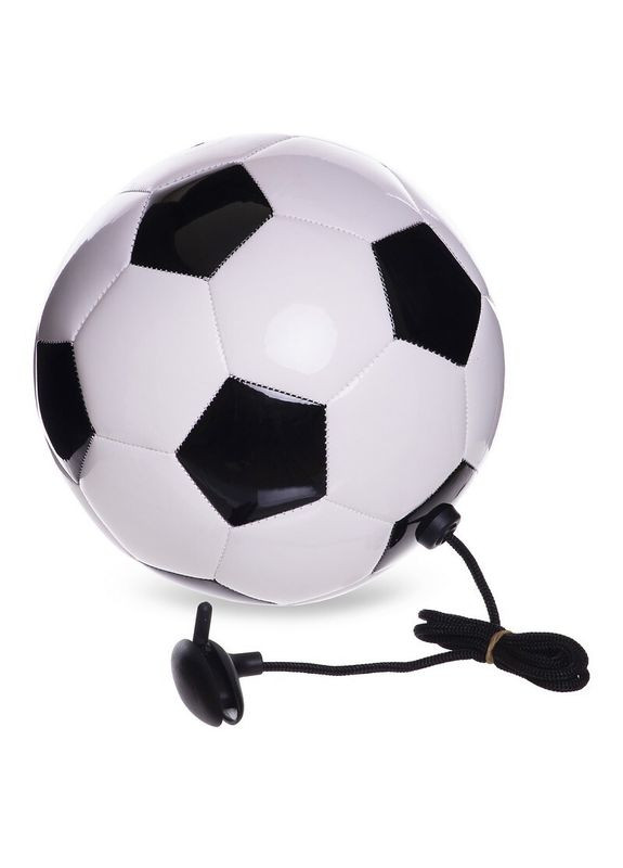 М'яч футбольний тренажер на мотузці для тренування техніки Біло-Чорний Official (розмір 5) FB-6883-5 SP-Sport (369141868)