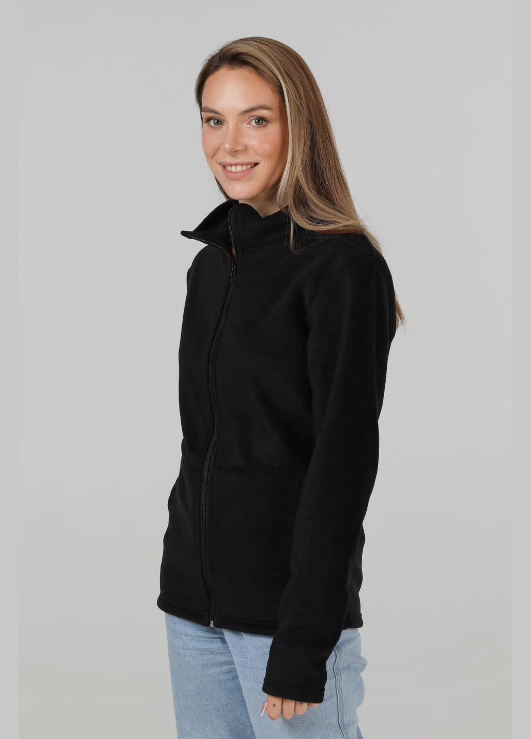 Кофта флісова жіноча чорна U0501-Black UNISEX RAY BASIC (305776960)