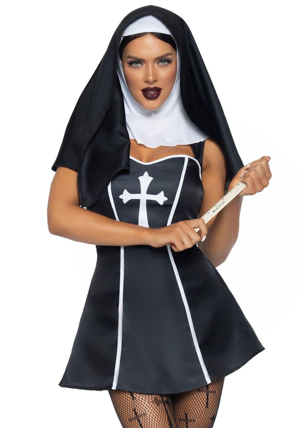 Костюм монахини Naughty Nun, платье, головной убор - CherryLove Leg Avenue (282959027)