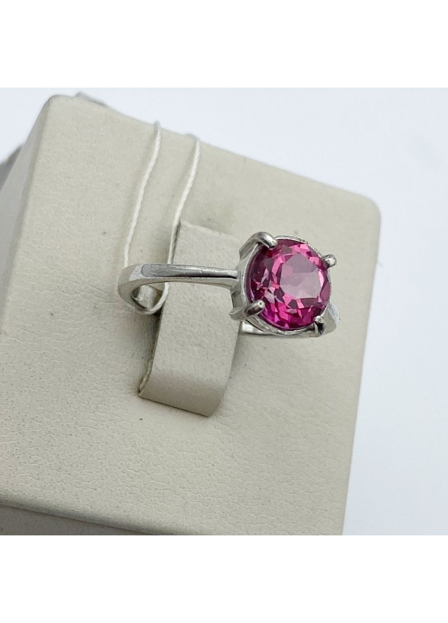 Кольцо серебряное с розовым топазом 18 3,28 г No Brand (370142555)
