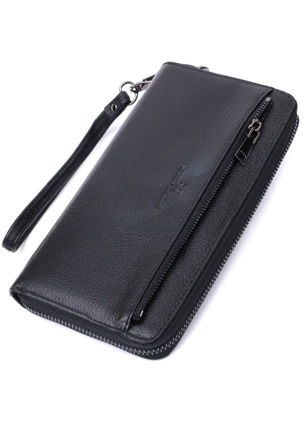 Удобный клатч для мужчин из натуральной кожи 22681 Черный st leather (297993016)