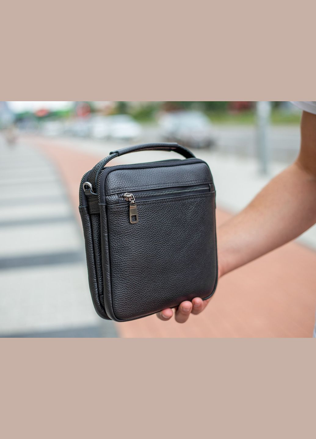 Шкіряна чоловіча сумка-барсетка через плече чорна BX-14660 Bexhill (338373031)