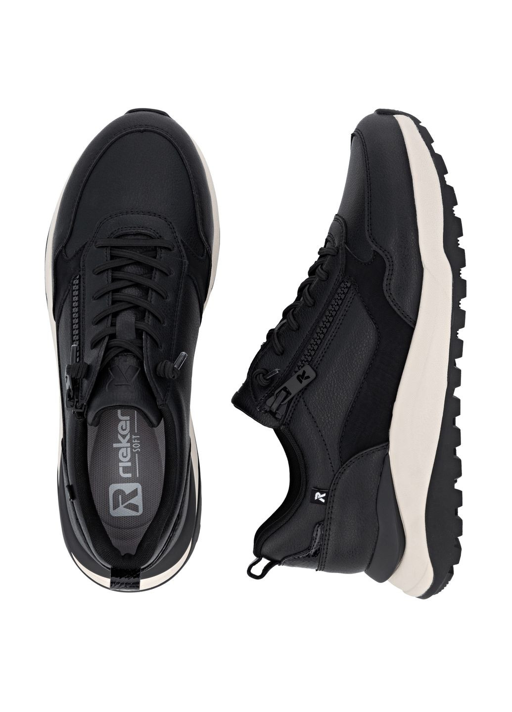 Демисезонные кроссовки Rieker чёрные демисезоны (347148135)
