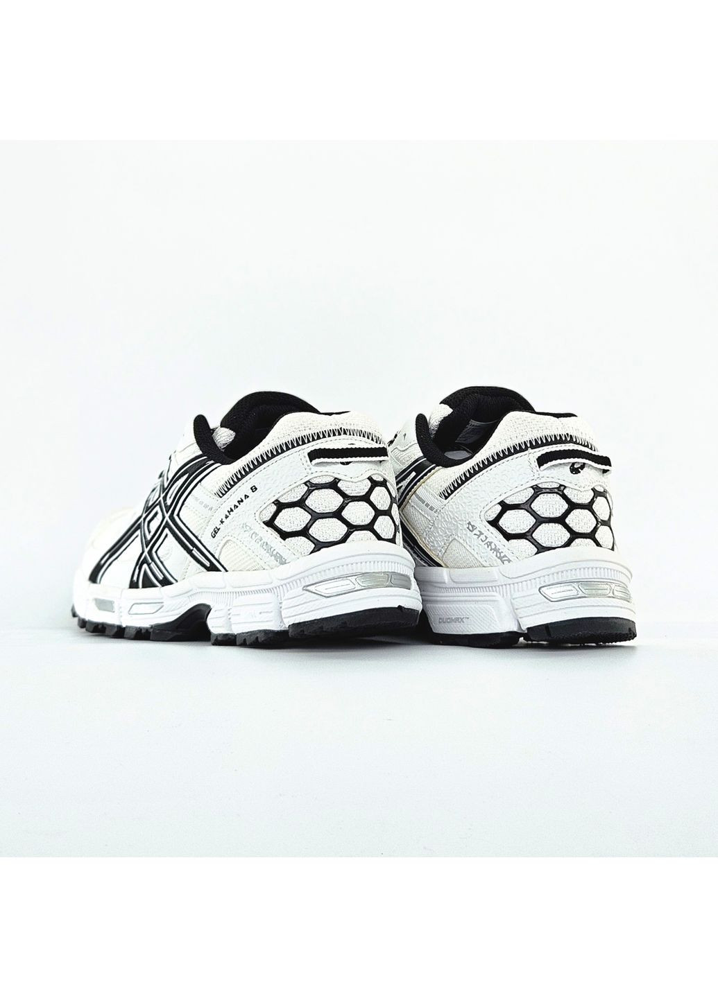 Кроссовки женские и мужские Asics Gel Kahana 8 White Black | Асикс Гель Кахана 8 белые No Brand белые демисезоны (363176572)