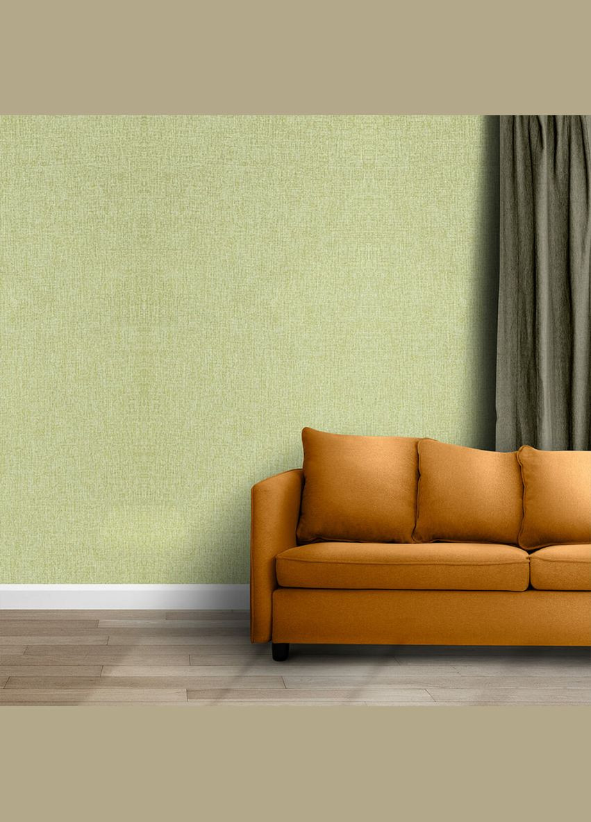 Льняные обои теплые на самоклейке оливкового оттенка 2800*650*2mm (D) SW-00001499 Sticker Wall (316258105)