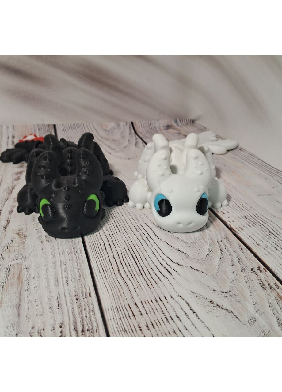 Набір рухомих флексі іграшок — Беззубик і Денна фурія, 3D друк No Brand (372186018)