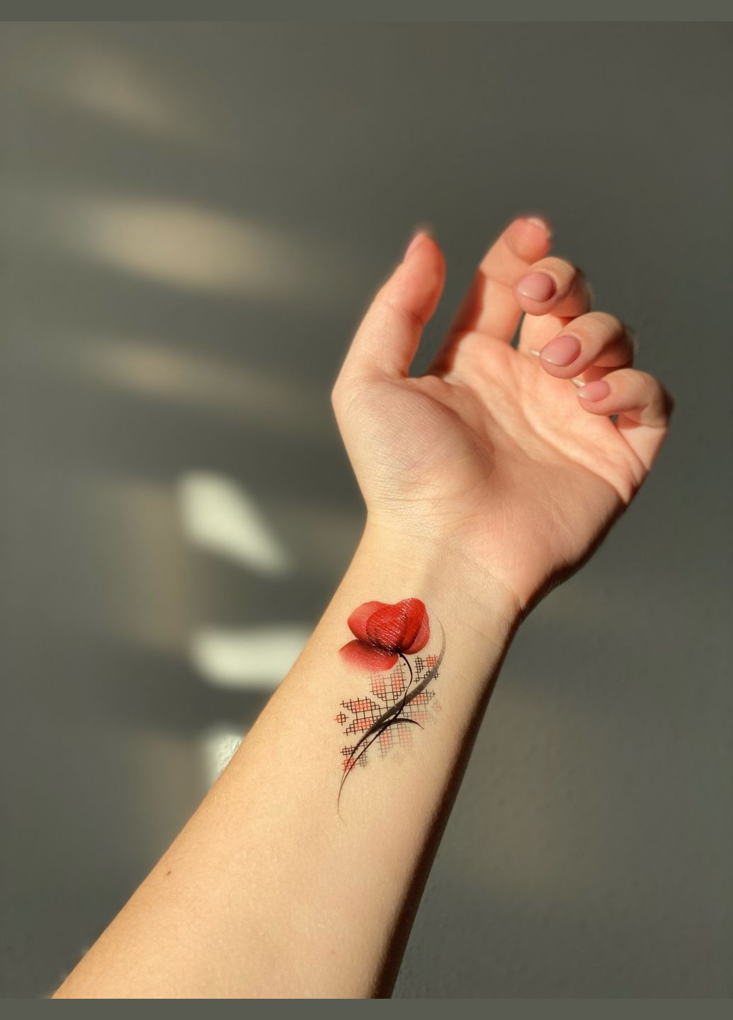 Набор временных водостойких тату "Цветочная вышиванка". Tattooshka (315050048)