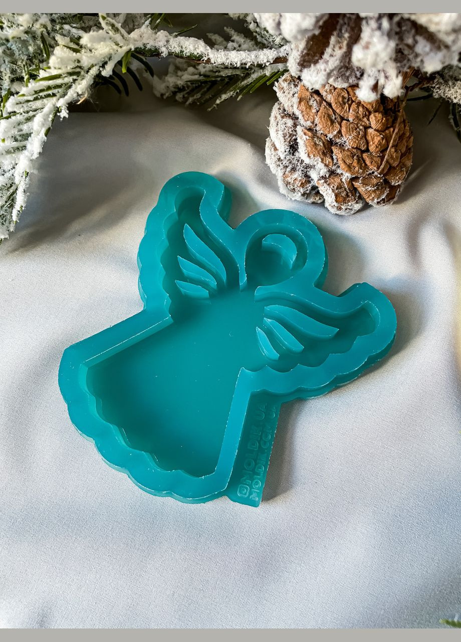 Молд Янгол з широкими прорізами форма для новорічних іграшок на ялинку силіконова форма для епоксидної смоли No Brand (370567128)