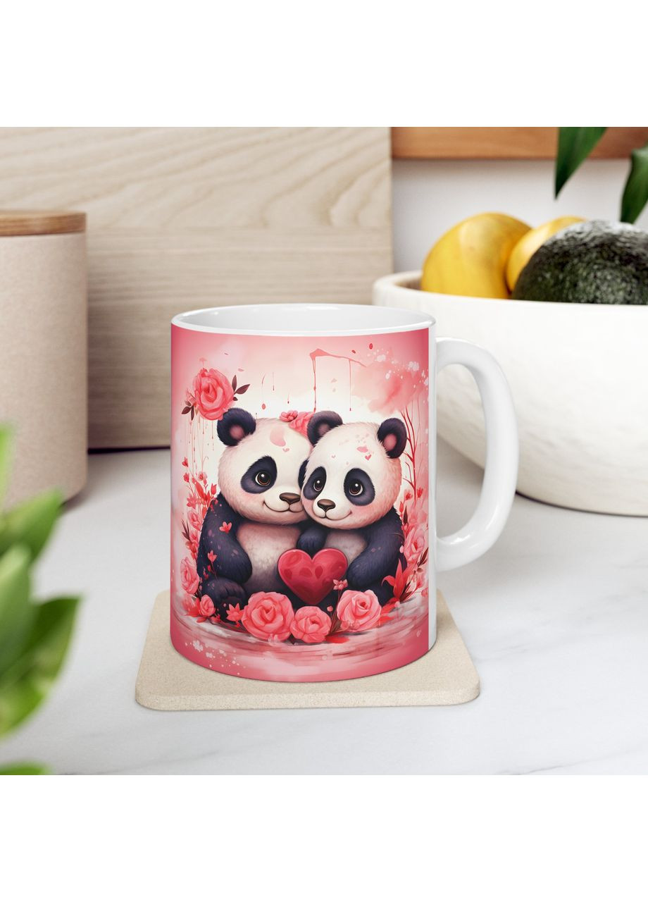 Керамічна чашка з дизайном "Пандочки" No Brand (368671552)