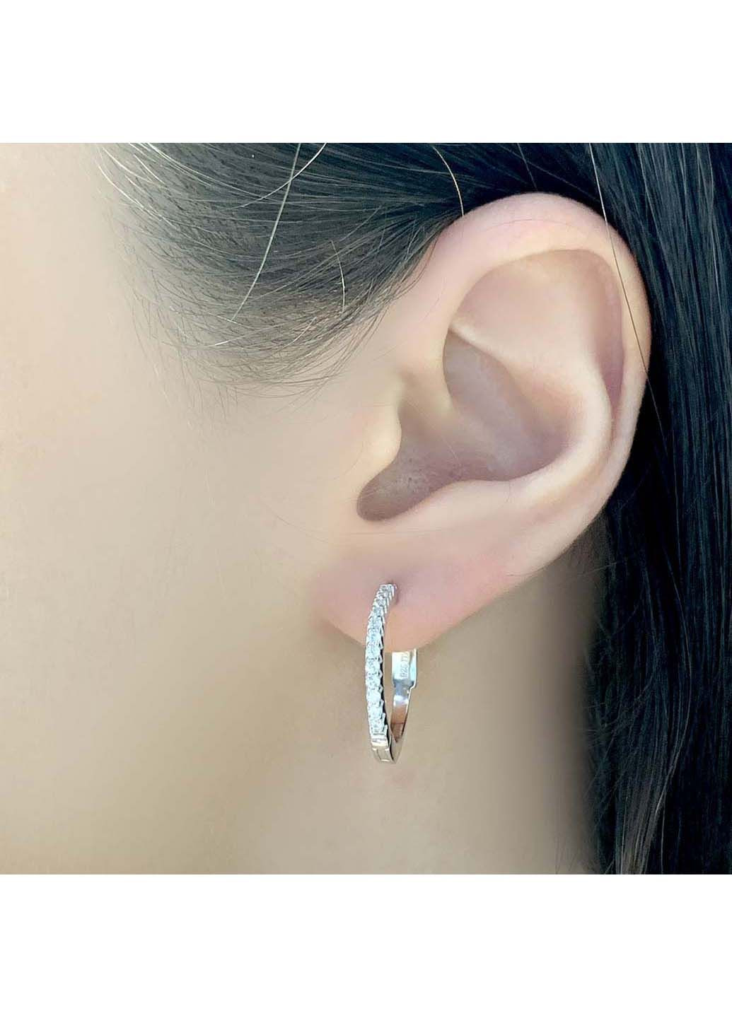 Срібні сережки з фіанітами (2032809) Silver Breeze (317355727)