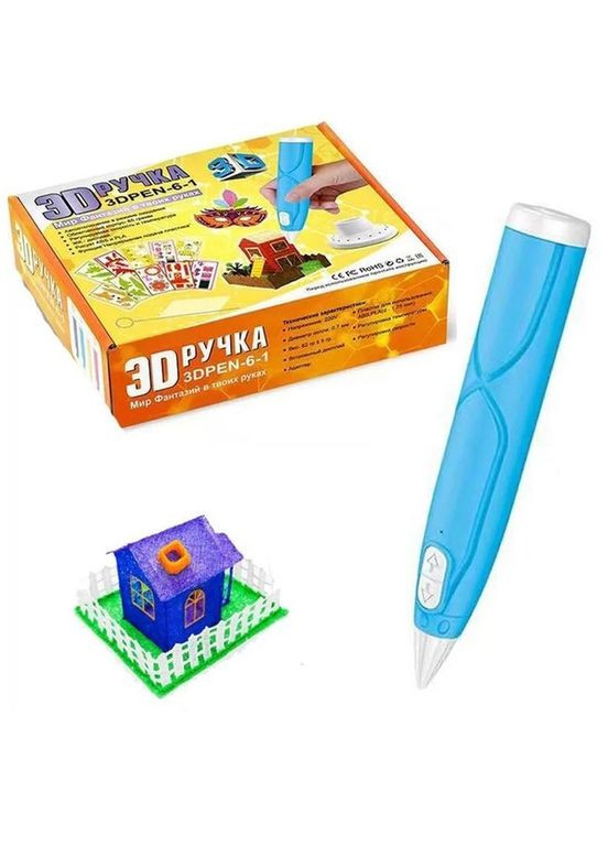 3D ручка для малювання 3Dpen-6-1, синій No Brand (315816949)