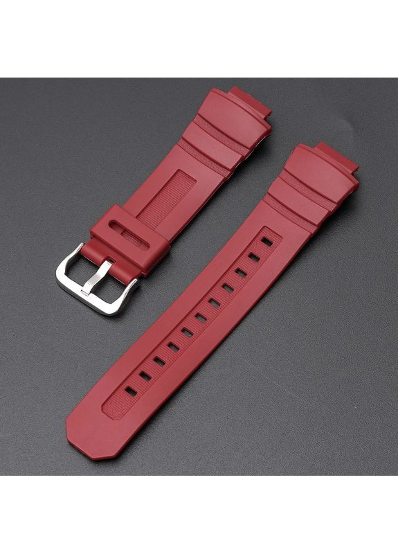 Ремінець для годинника Casio G-Shock червоний полімерний для чоловіків жінок універсальний пряжка застібка ProDobro (367265023)