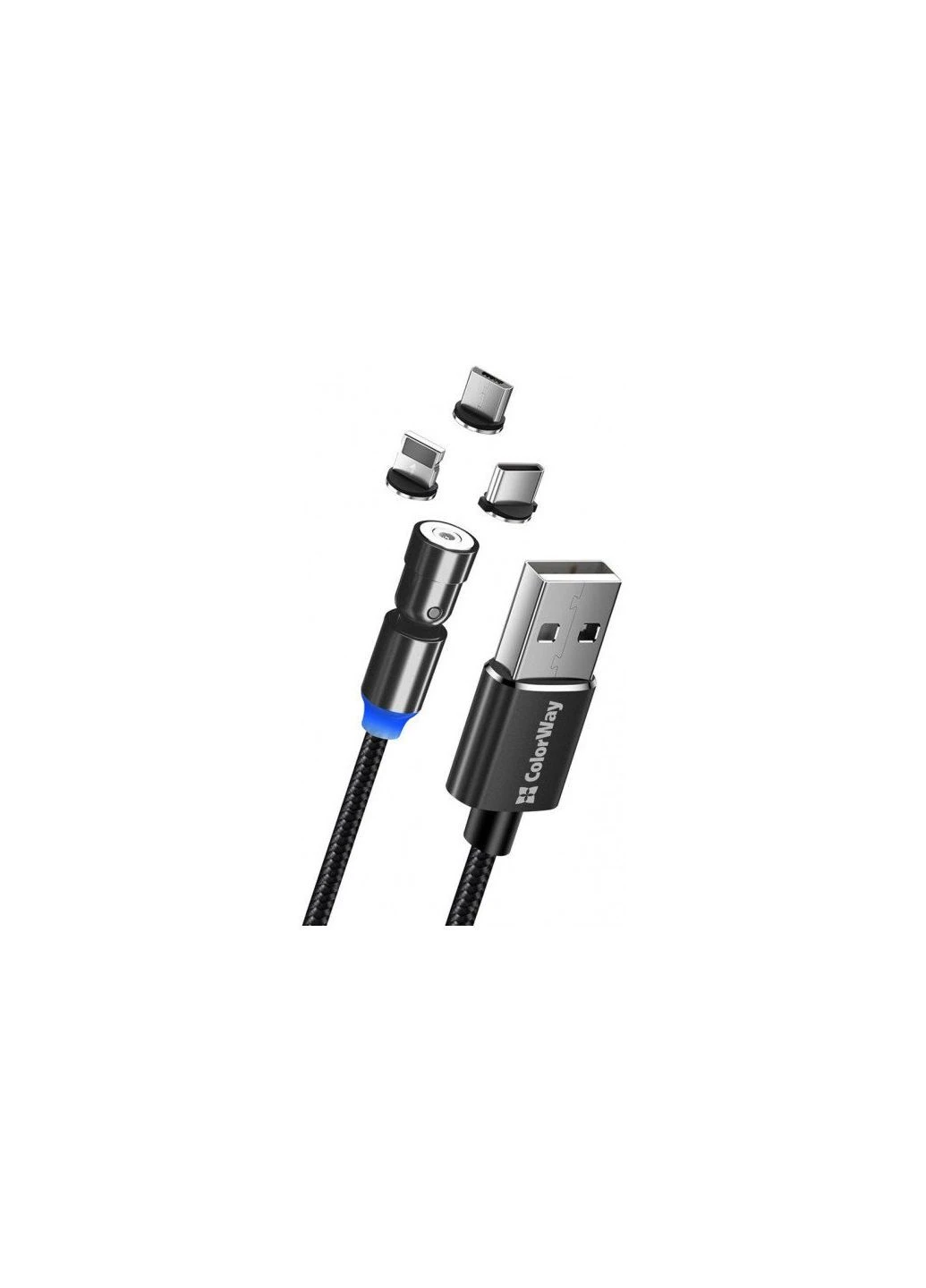 Дата кабель USB 2.0 AM to Lightning + Micro 5P + USB-C 1.0m Magnetic Ro (ek19218) Colorway USB 2.0 AM to Lightning + Micro 5P + USB-C 1.0m Ma (391782025)
