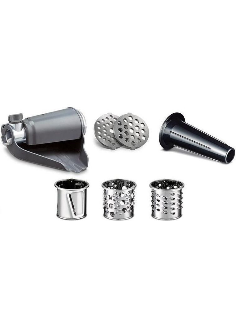 М'ясорубка HV1 7in1, 1400Вт, 1.7кг/хв, 2 решітки, насадка для ковбас, томатів, 3 терки, пластик, чорний Tefal (314833612)