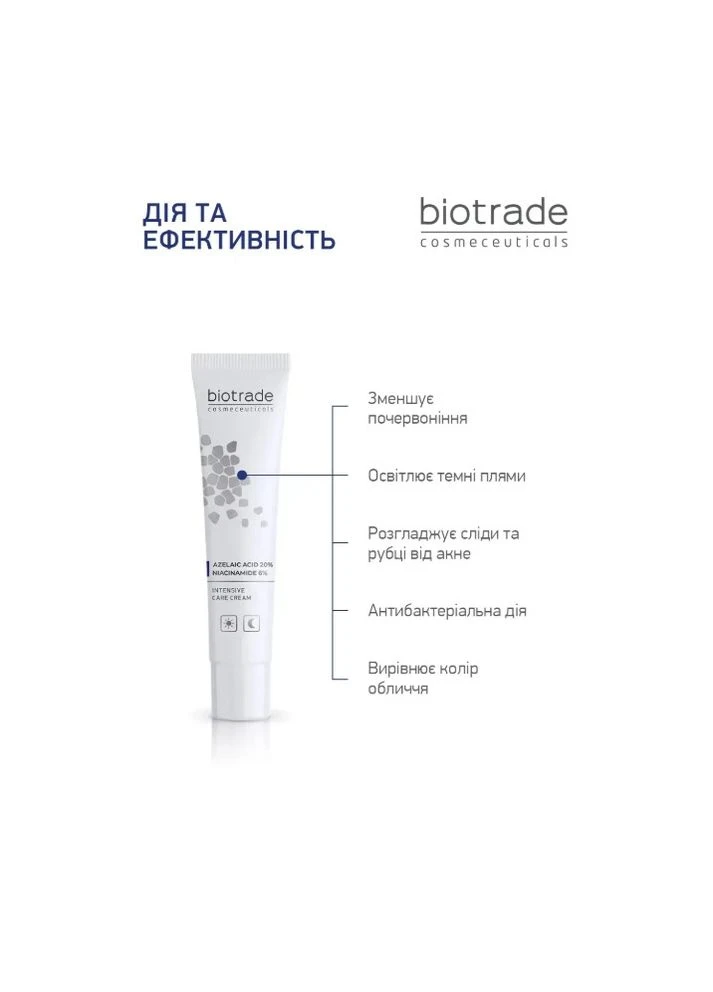 (Біотрейд) Azelaic Acid 20% + Niacinamide 6% – крем для обличчя, 30 мл INTENSIVE (365795550)