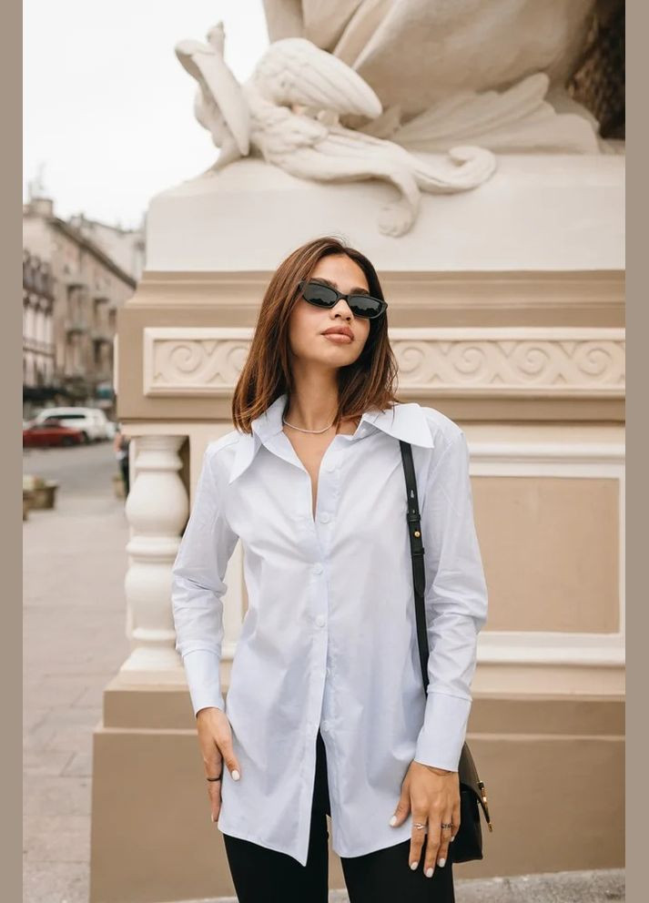 Белая кэжуал рубашка Seventeen с длинным рукавом