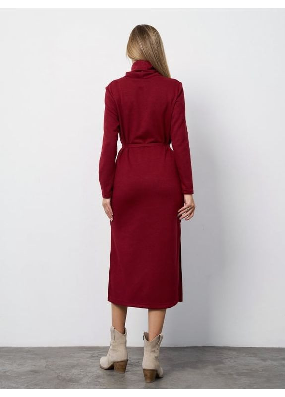 Бордовое платье 15400 бордовое ISSA PLUS однотонное