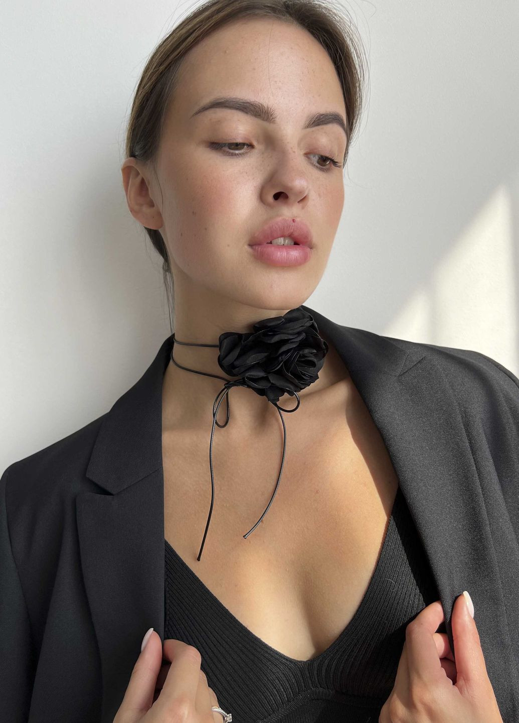 Чокер на шнурівці колекції "Піон" VIDCHUY текстиль (301279464)