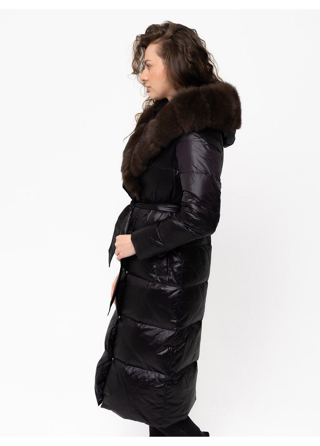 Чорна зимня пальто 21 - 18131 Vivilona
