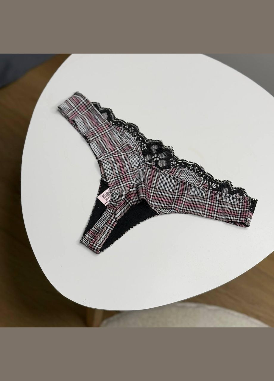 Трусики-стрінги жіночі люксові з мереживом білі Victoria's Secret (314768652)