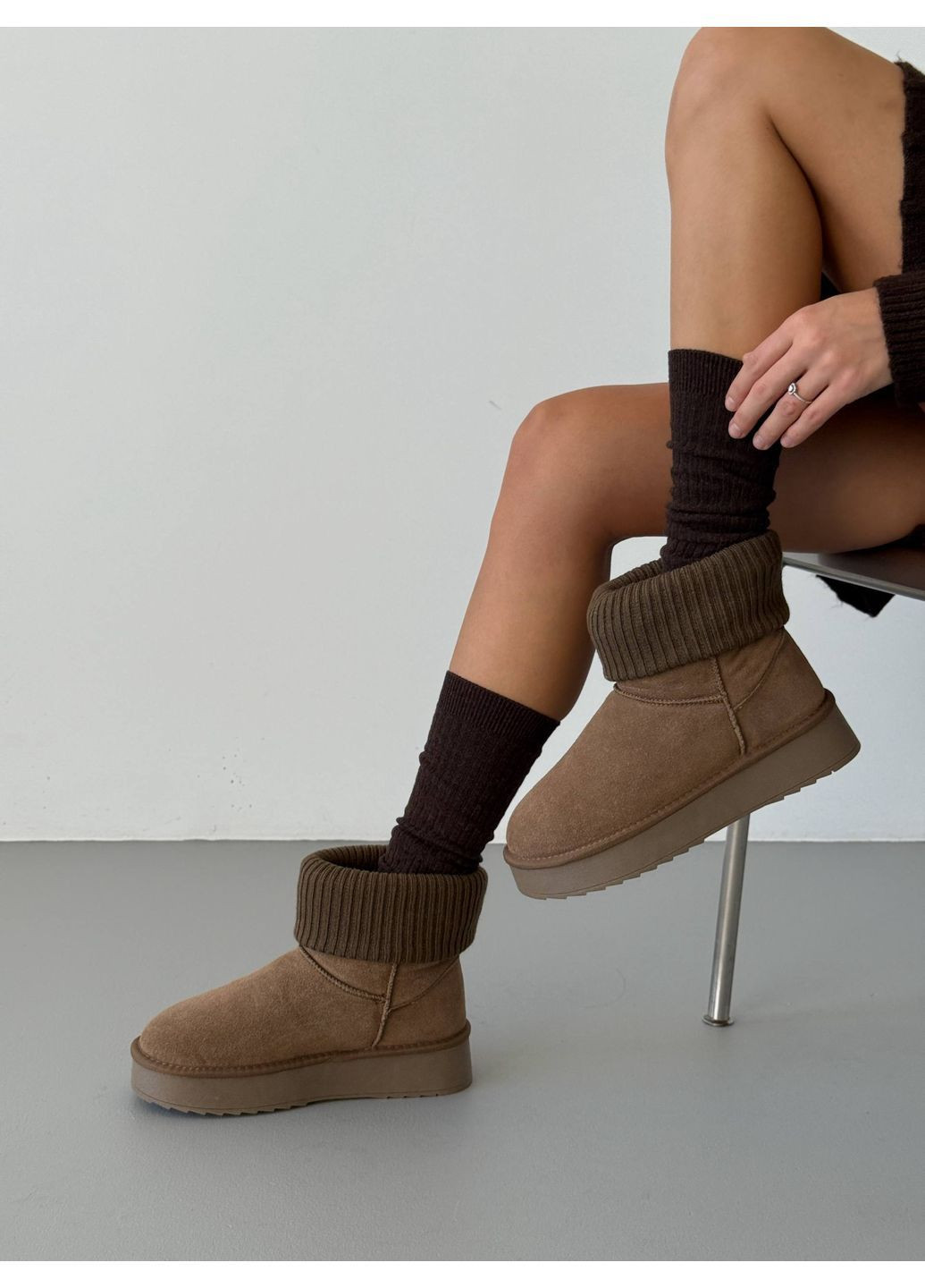 Угги з імітацією шкарпеток Helen (365548670)
