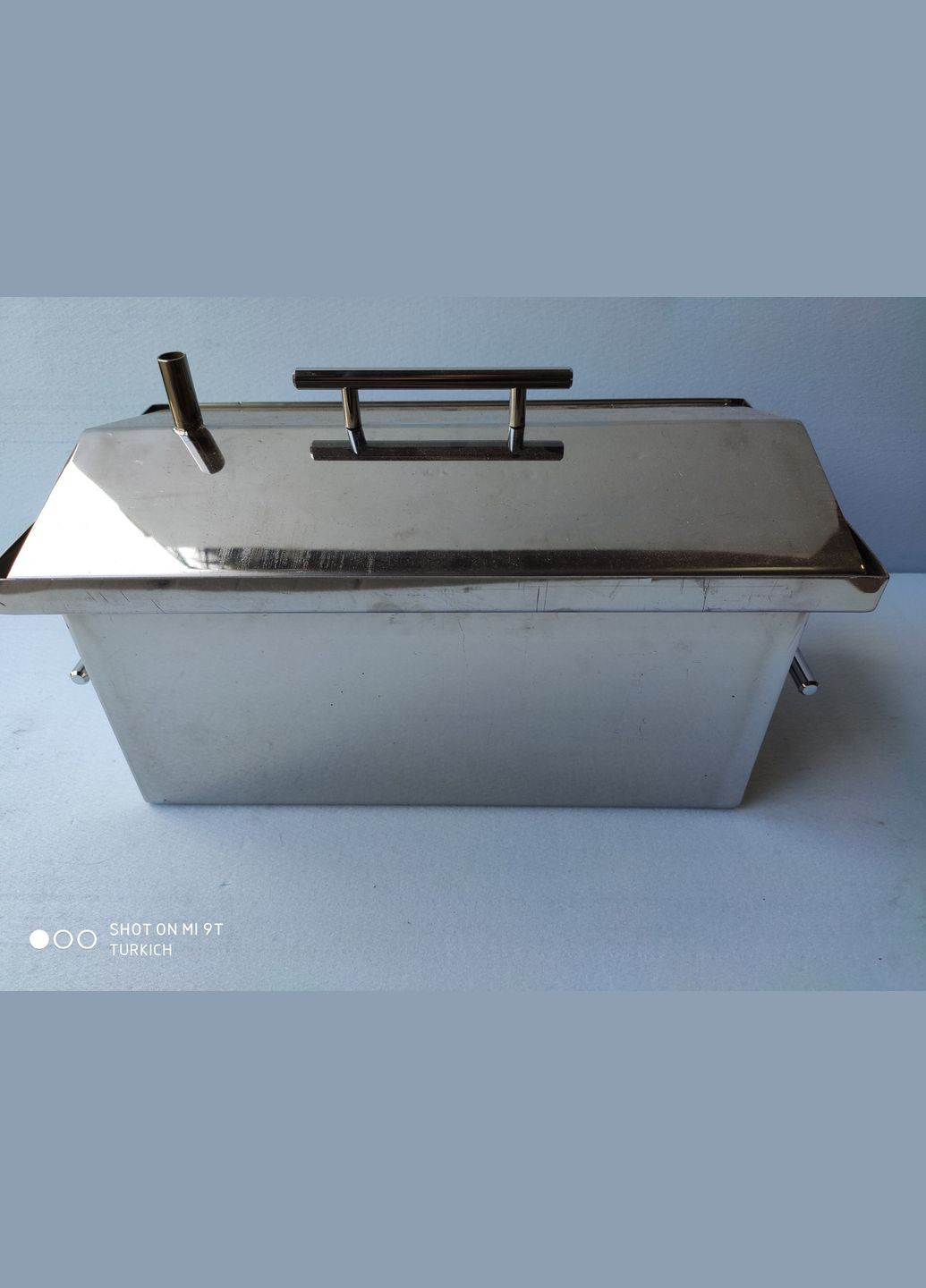 Коптильня гарячого копчення з нержавійки 1,5 мм 50/30/33см. Коптильня з гідрозатвором для дому No Brand (319663961)