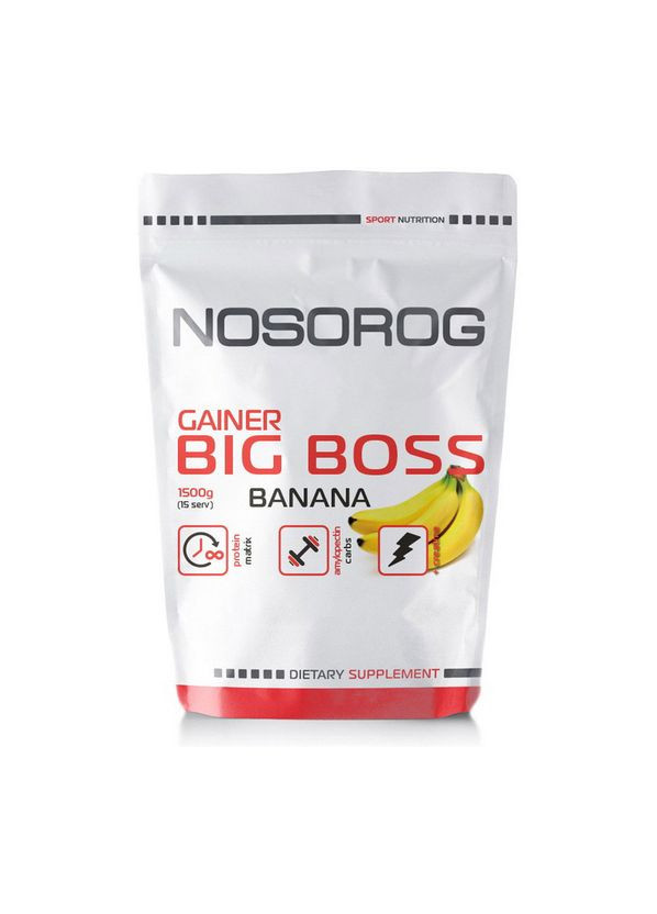 Gainer BIG BOSS (1,5 кг, banana) Nosorog Nutrition (366072665)